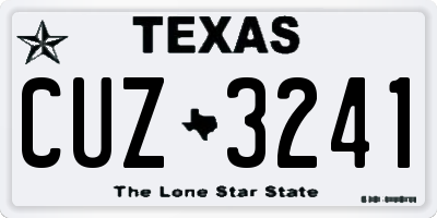 TX license plate CUZ3241