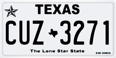 TX license plate CUZ3271