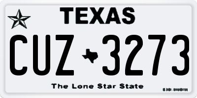 TX license plate CUZ3273