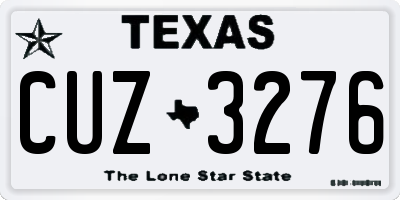 TX license plate CUZ3276