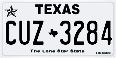 TX license plate CUZ3284