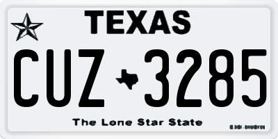 TX license plate CUZ3285