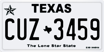 TX license plate CUZ3459