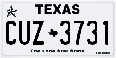 TX license plate CUZ3731