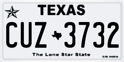 TX license plate CUZ3732