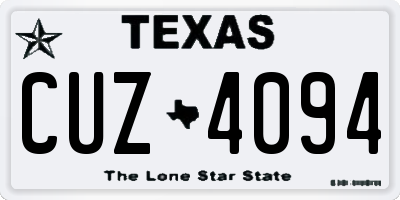 TX license plate CUZ4094