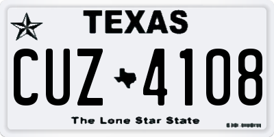 TX license plate CUZ4108