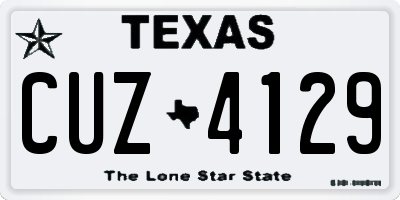 TX license plate CUZ4129