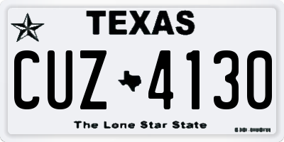 TX license plate CUZ4130