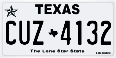 TX license plate CUZ4132