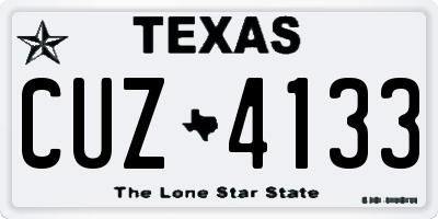 TX license plate CUZ4133