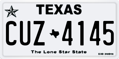 TX license plate CUZ4145