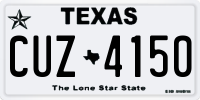 TX license plate CUZ4150