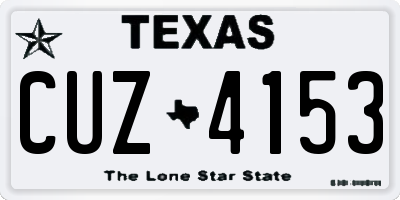 TX license plate CUZ4153
