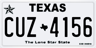TX license plate CUZ4156