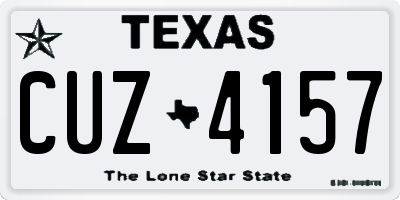 TX license plate CUZ4157