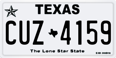 TX license plate CUZ4159