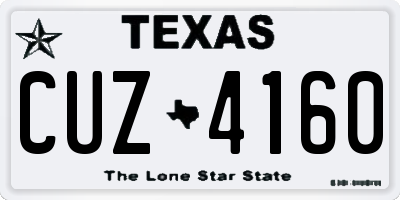 TX license plate CUZ4160