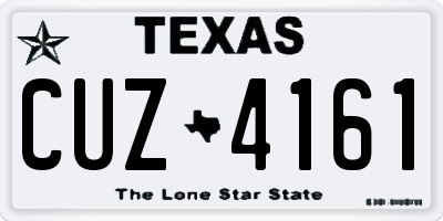 TX license plate CUZ4161