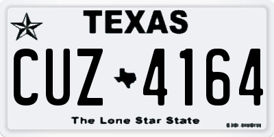 TX license plate CUZ4164