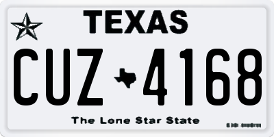 TX license plate CUZ4168