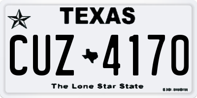 TX license plate CUZ4170
