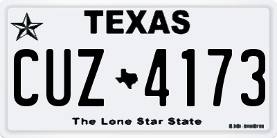 TX license plate CUZ4173