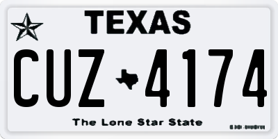 TX license plate CUZ4174