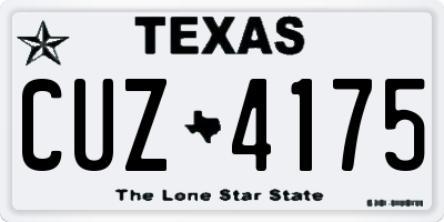 TX license plate CUZ4175