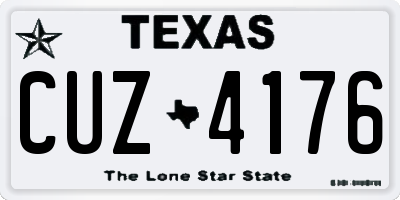 TX license plate CUZ4176