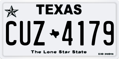 TX license plate CUZ4179