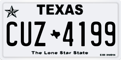 TX license plate CUZ4199