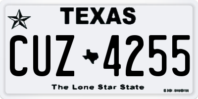 TX license plate CUZ4255