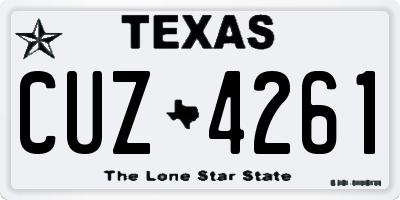 TX license plate CUZ4261
