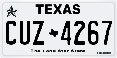 TX license plate CUZ4267