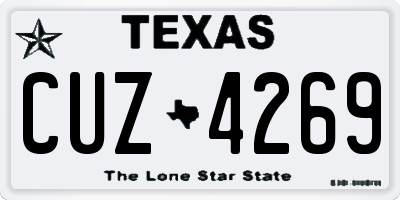 TX license plate CUZ4269
