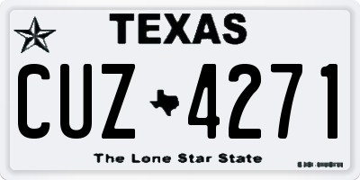 TX license plate CUZ4271