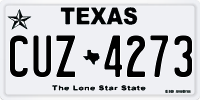 TX license plate CUZ4273