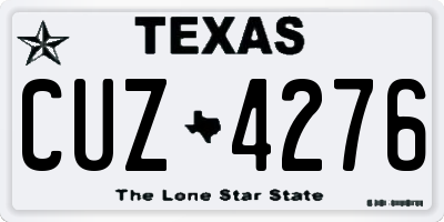 TX license plate CUZ4276