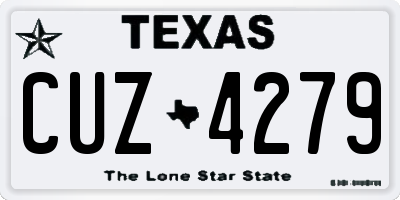 TX license plate CUZ4279