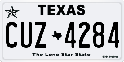 TX license plate CUZ4284