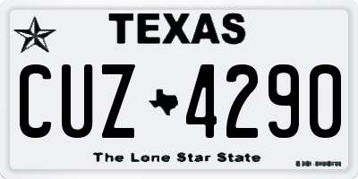 TX license plate CUZ4290
