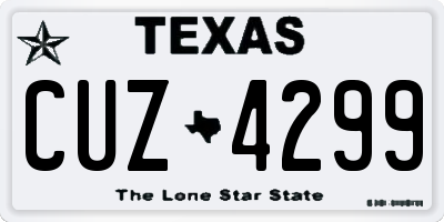 TX license plate CUZ4299