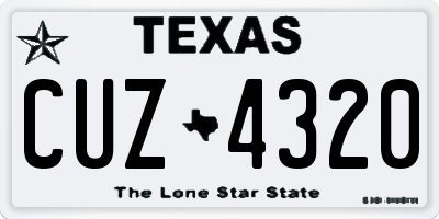 TX license plate CUZ4320
