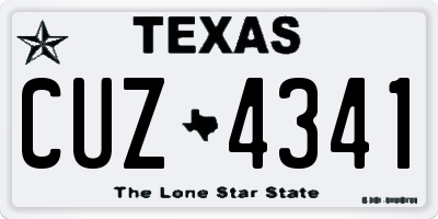 TX license plate CUZ4341