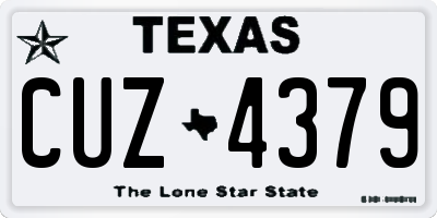 TX license plate CUZ4379