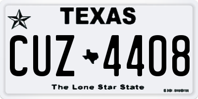 TX license plate CUZ4408