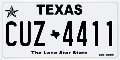 TX license plate CUZ4411