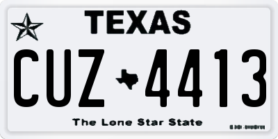 TX license plate CUZ4413