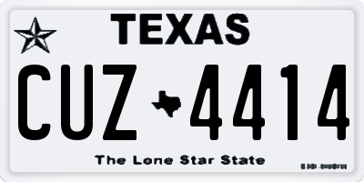 TX license plate CUZ4414